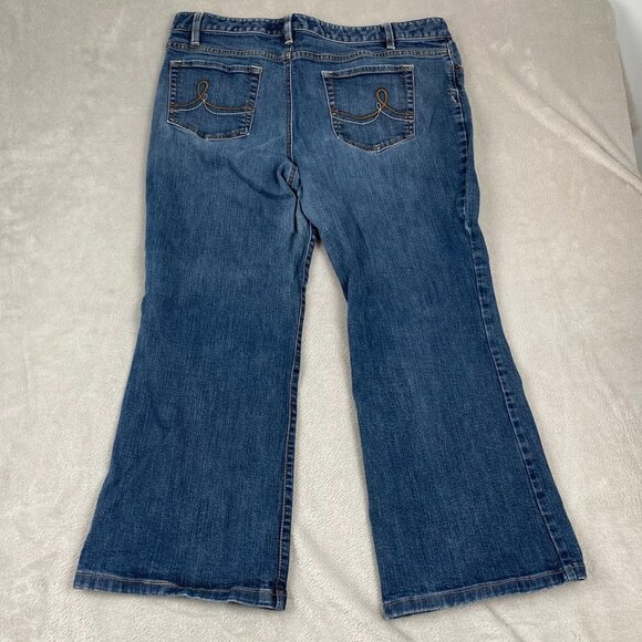 Ann Taylor Loft Women's Jeans Size 14 Blue Fit & Flare Cotton Blend Denim Casual - Picture 12 of 12